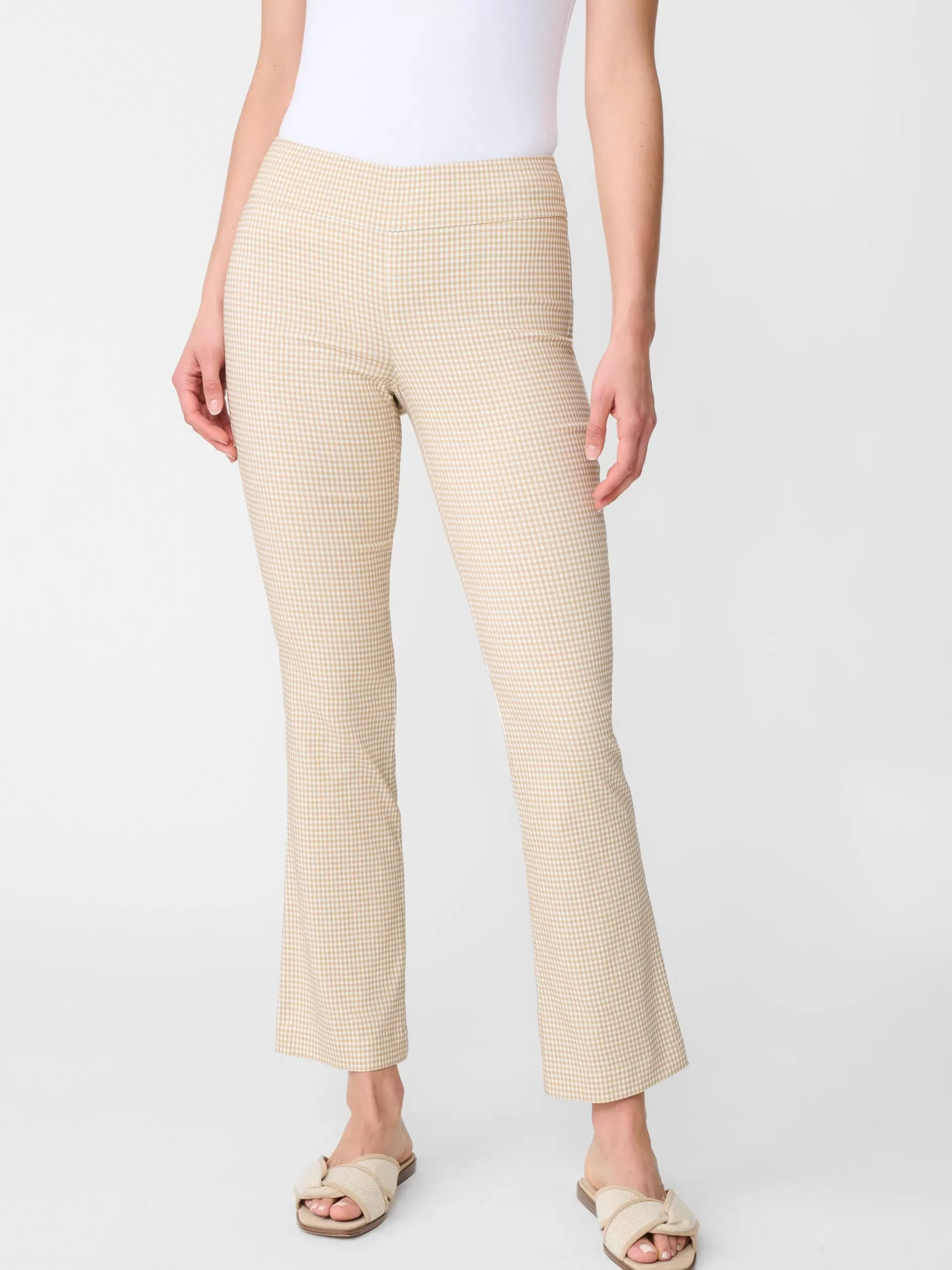 Flash Sale J. McLaughlin Rylie Pants In Cabana Gingham Sand/White