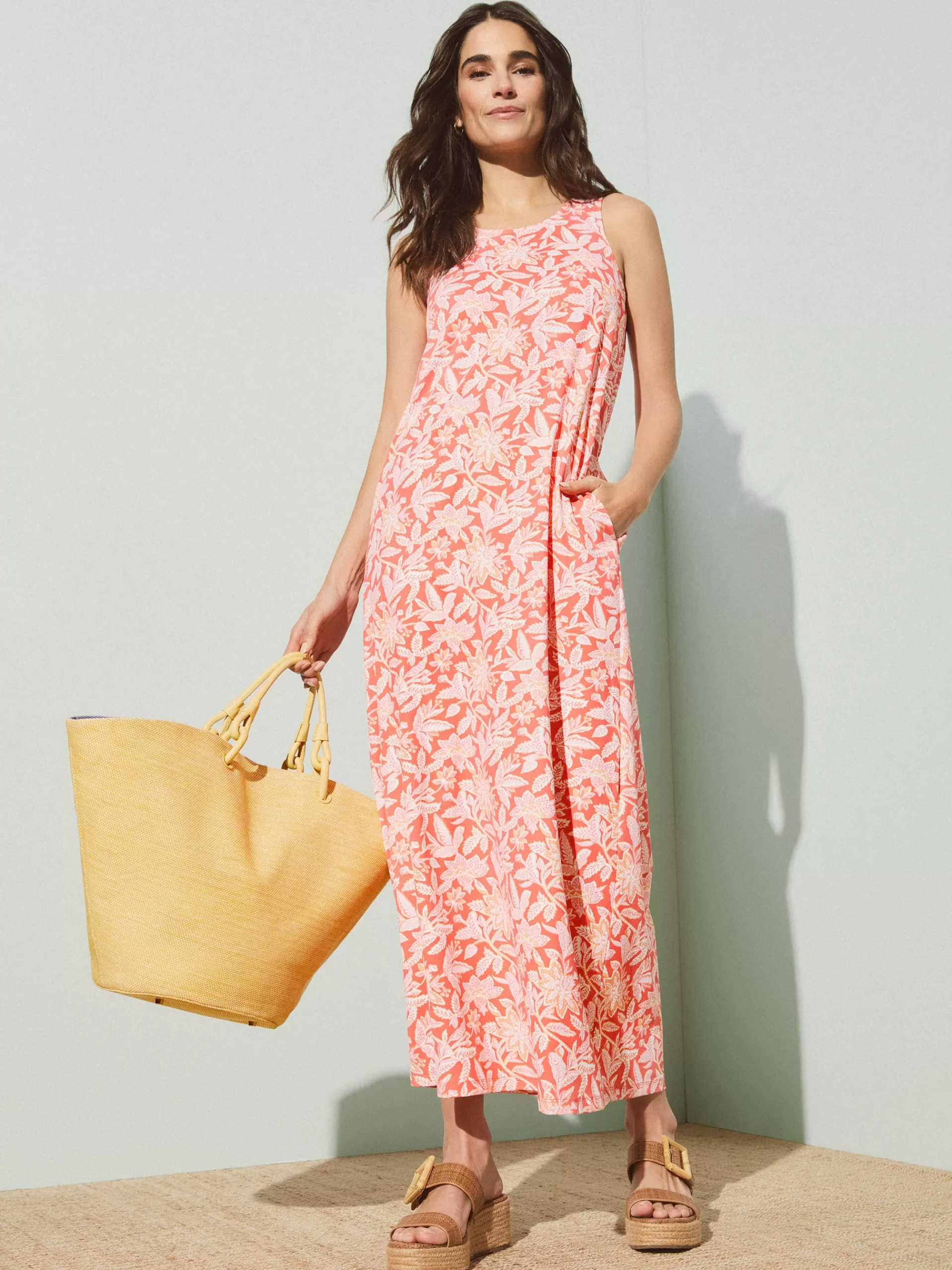 Hot J. McLaughlin Seira Dress In Bloomsbury Dark Coral/Coral