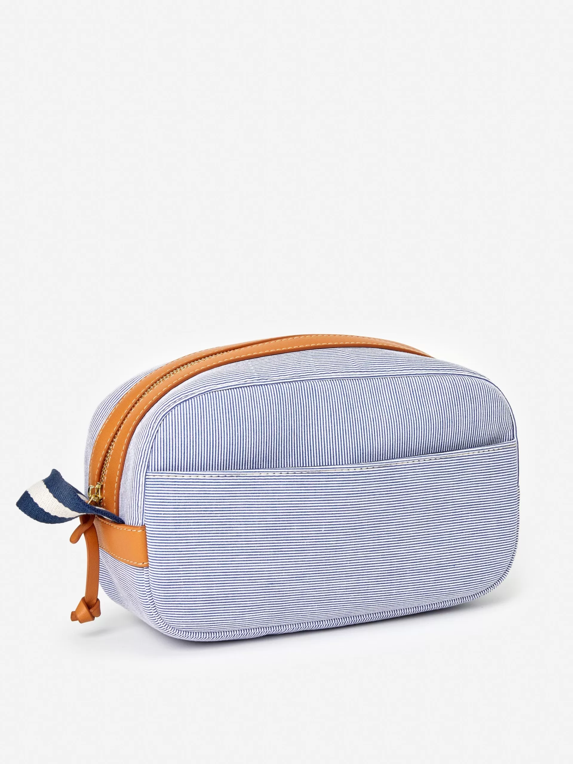 Clearance J. McLaughlin Shawn Seersucker Dopp Kit In Stripe Navy/White