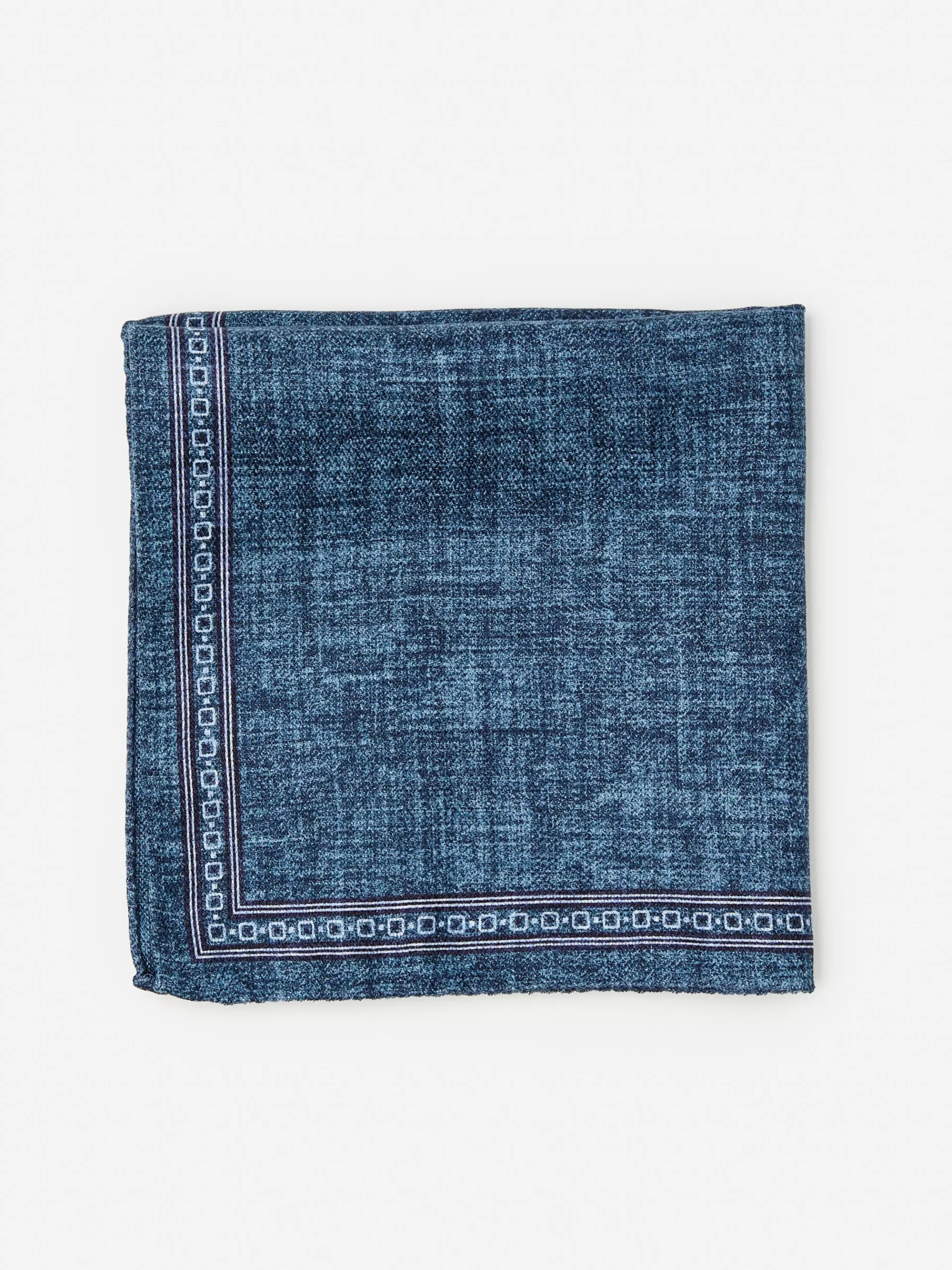 Fashion J. McLaughlin Silk Pocket Square Denim