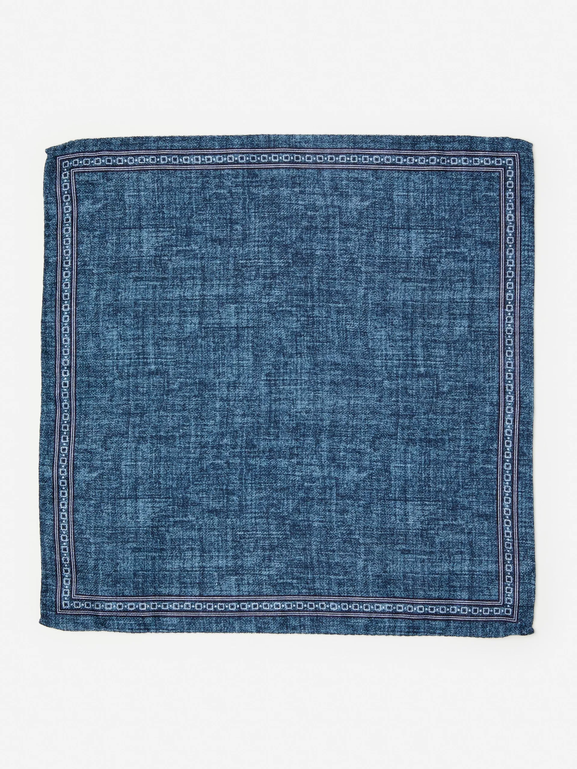 Fashion J. McLaughlin Silk Pocket Square Denim