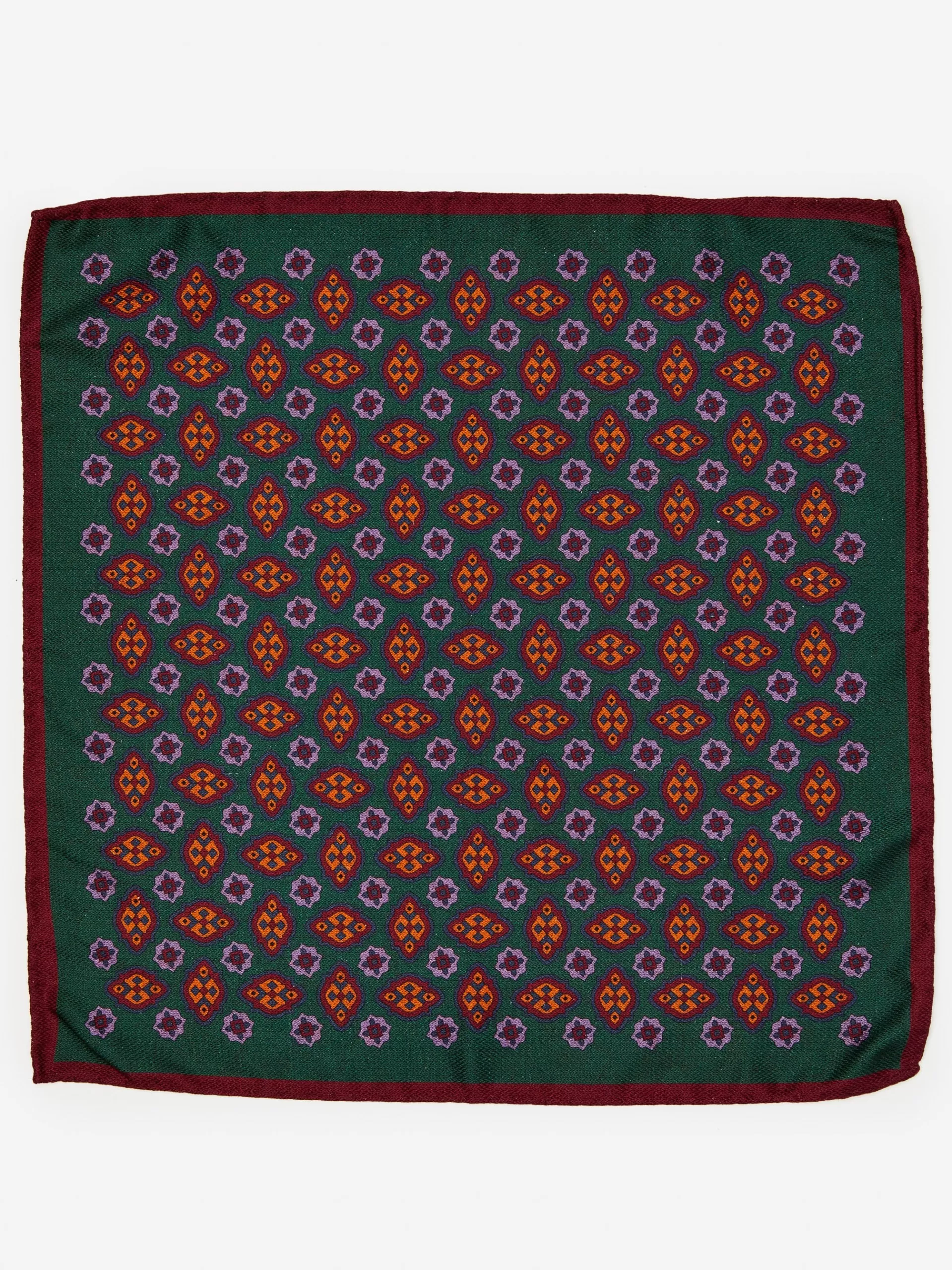 Outlet J. McLaughlin Silk Pocket Square In Foulard Green