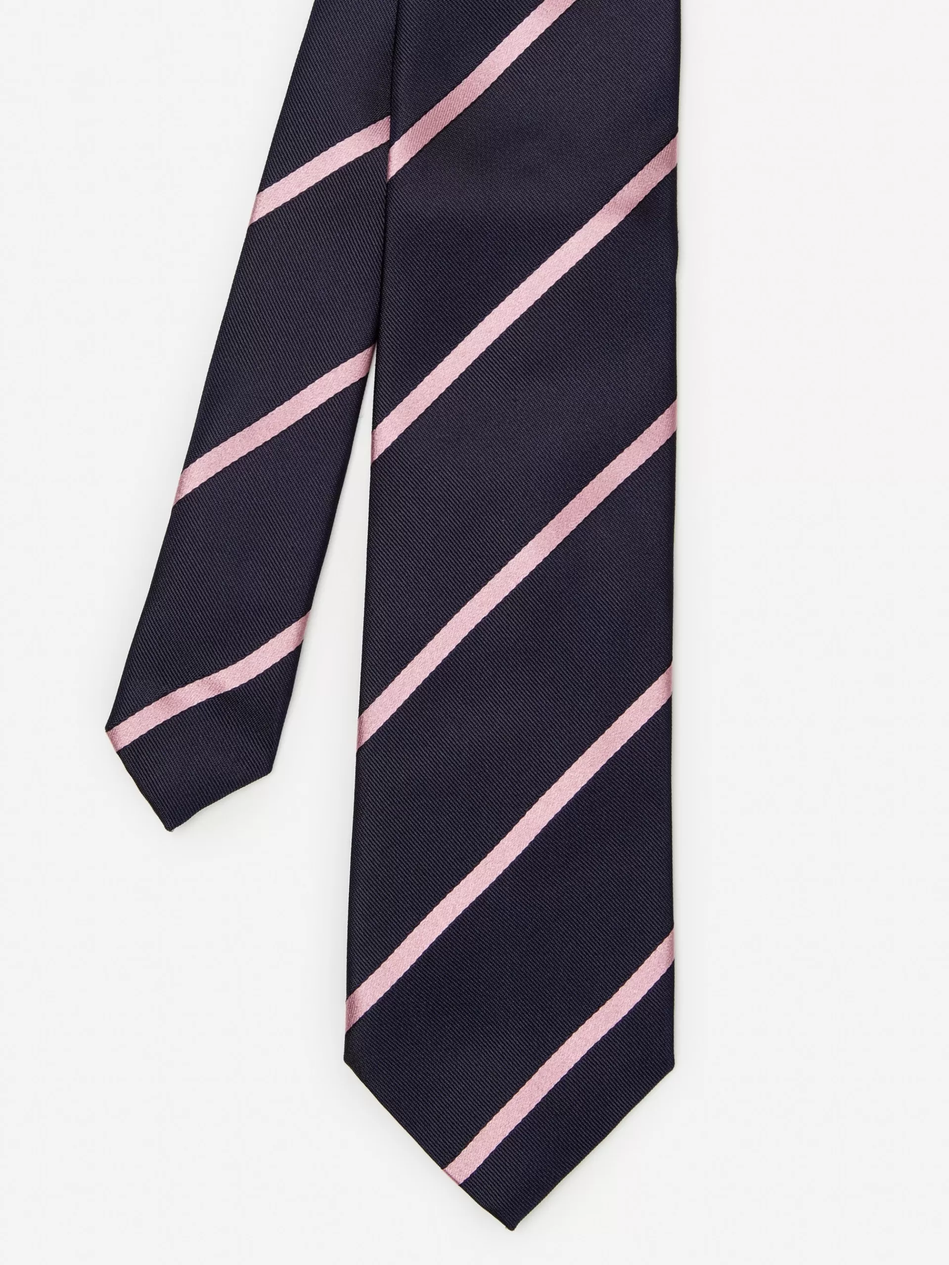 Clearance J. McLaughlin Silk Tie In Stripe Navy/Pink