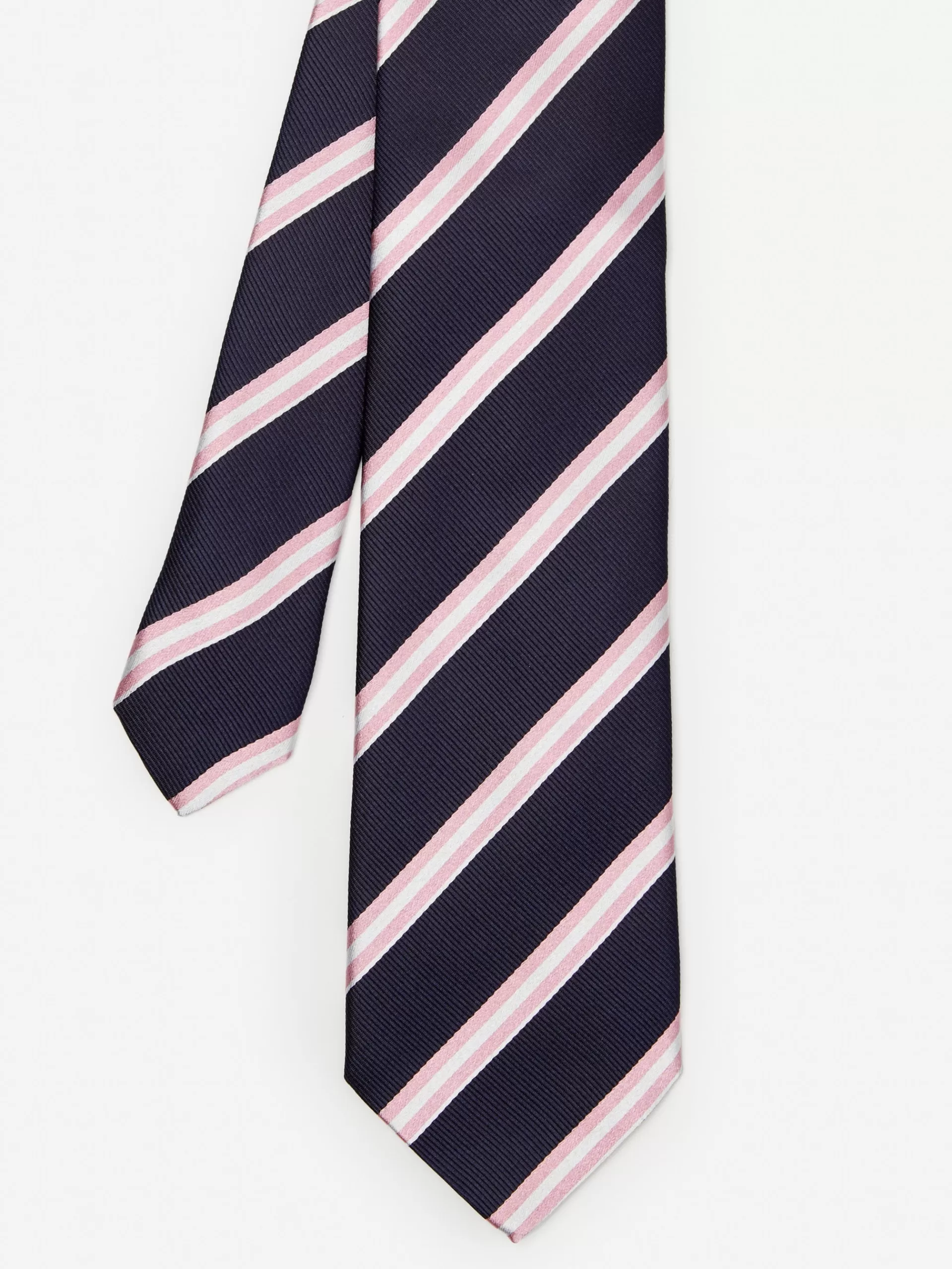 Cheap J. McLaughlin Silk Tie In Stripe Navy/Light Pink/White