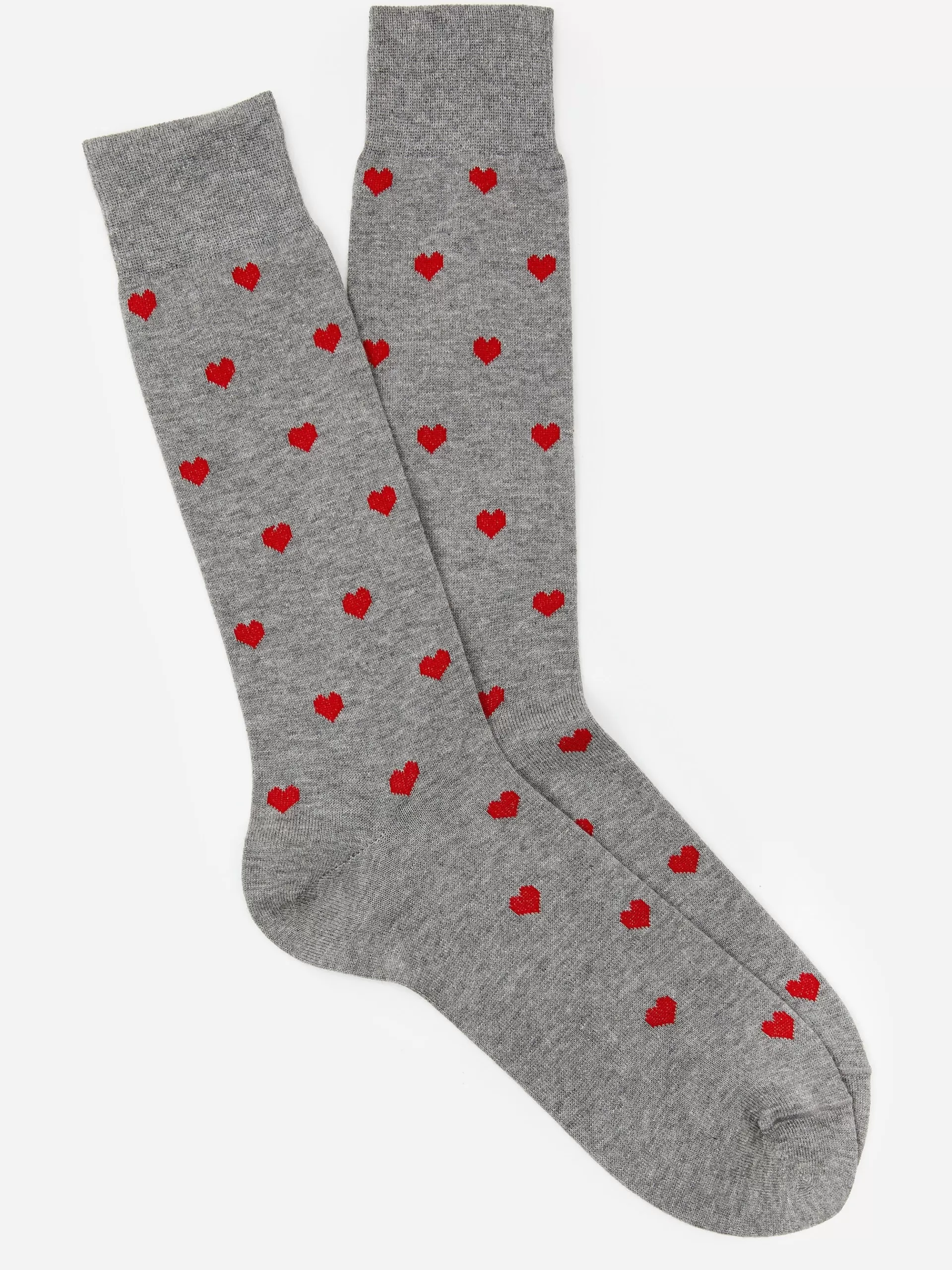 New J. McLaughlin Socks In Heart Medium Heather Grey/Red