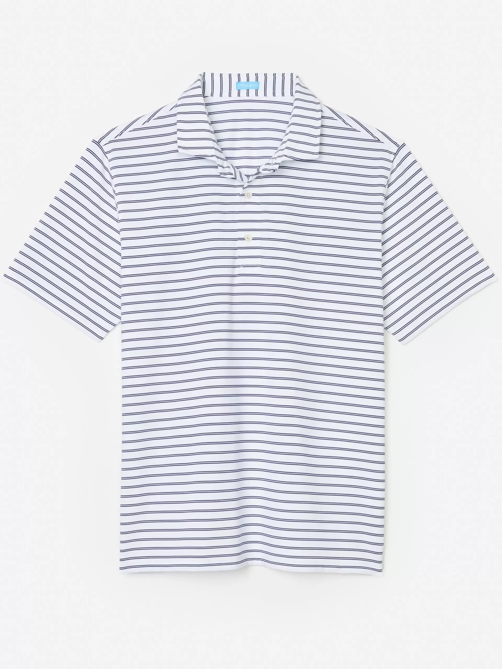 Sale J. McLaughlin Springer Performance Polo In Harbor Stripe White/Navy