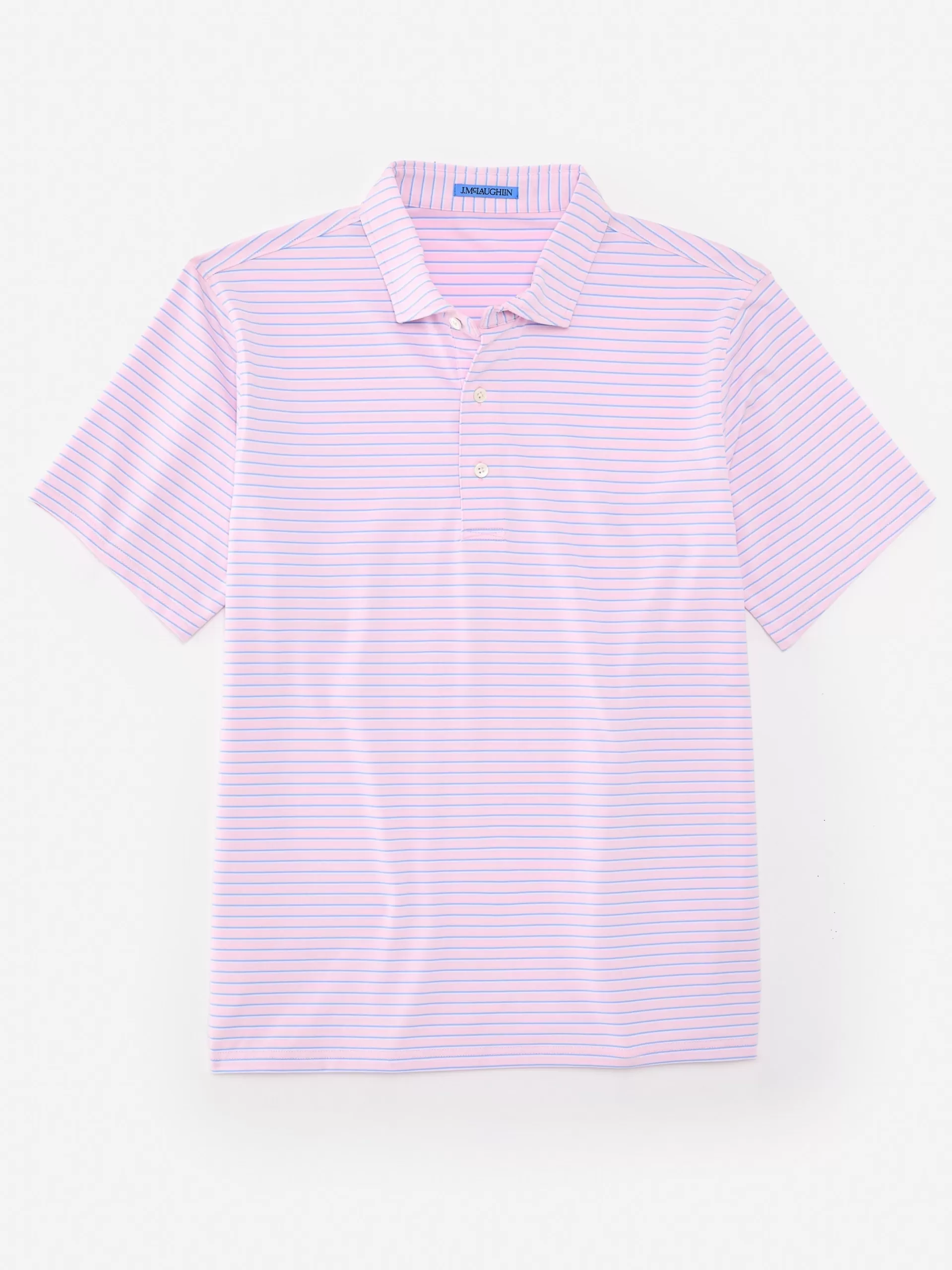 Hot J. McLaughlin Springer Performance Polo In Murphy Stripe Pink/Light Blue/White