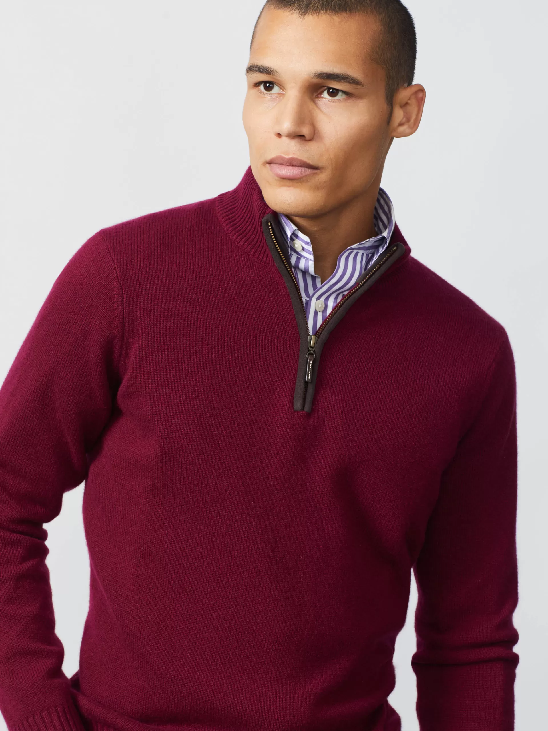 Cheap J. McLaughlin Tate Cashmere Sweater Heather Wine