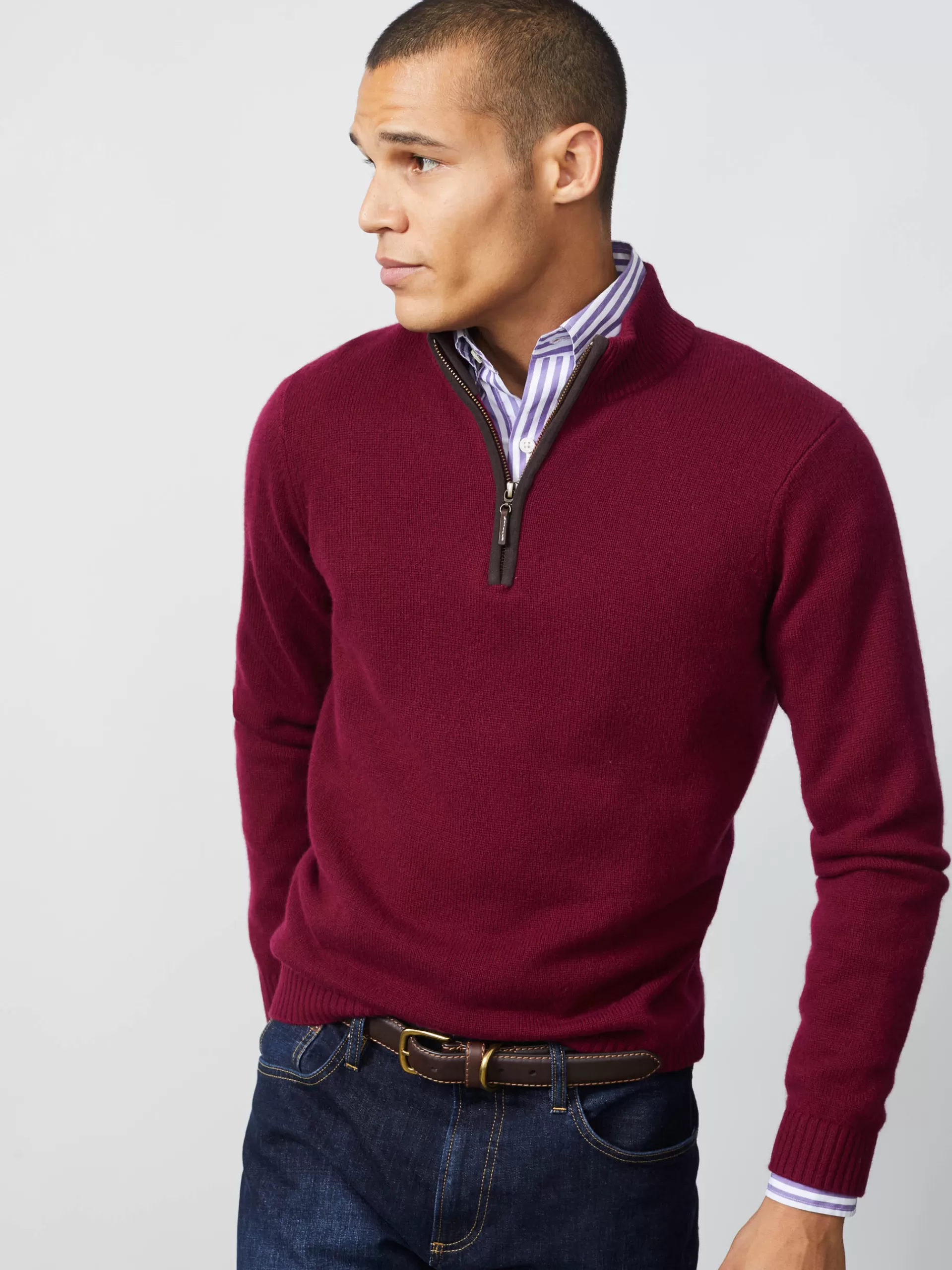 Cheap J. McLaughlin Tate Cashmere Sweater Heather Wine