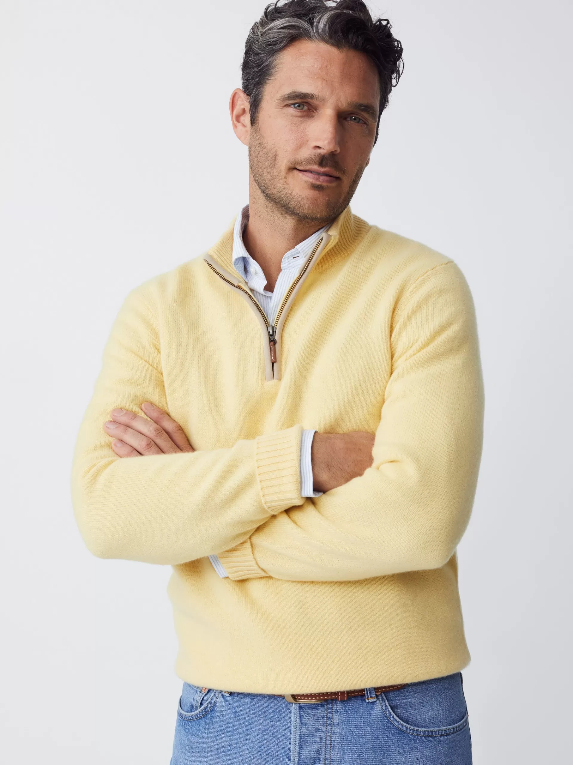 New J. McLaughlin Tate Cashmere Sweater Yellow