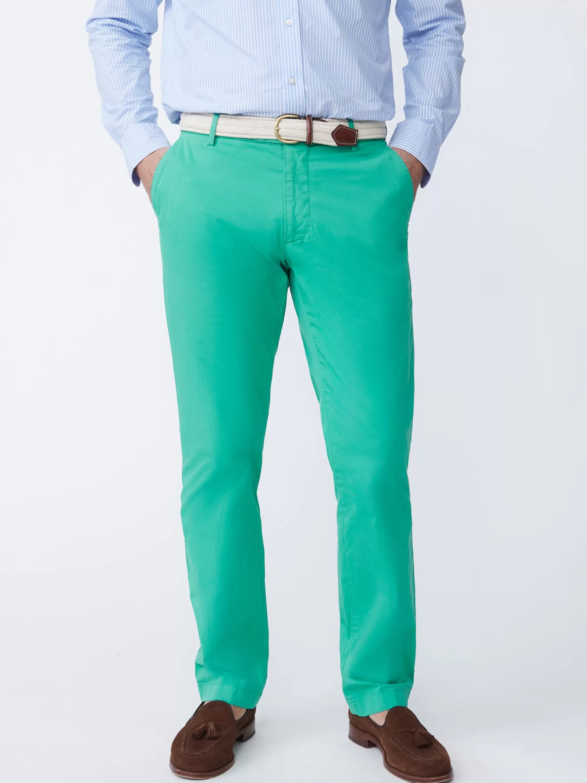 Discount J. McLaughlin Taylor Straight-Fit Chino In Italian Twill Kelly Green