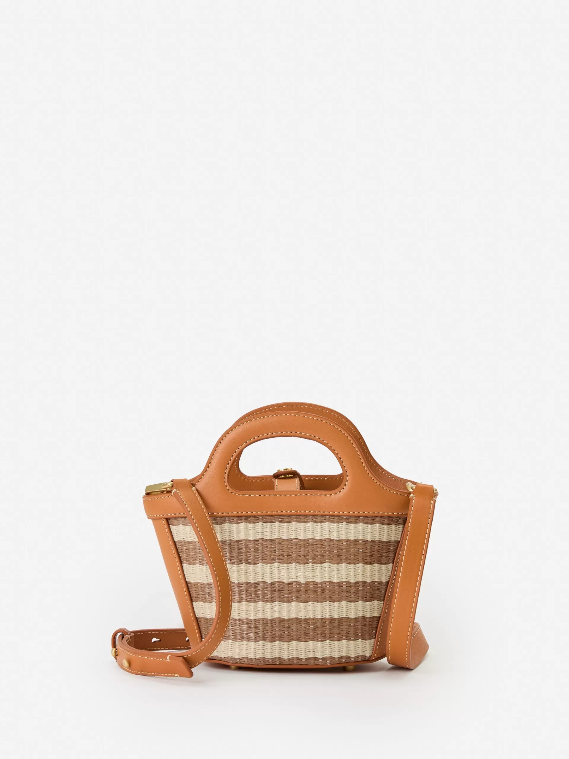 Cheap J. McLaughlin Zani Crossbody In Stripe Brown/Natural